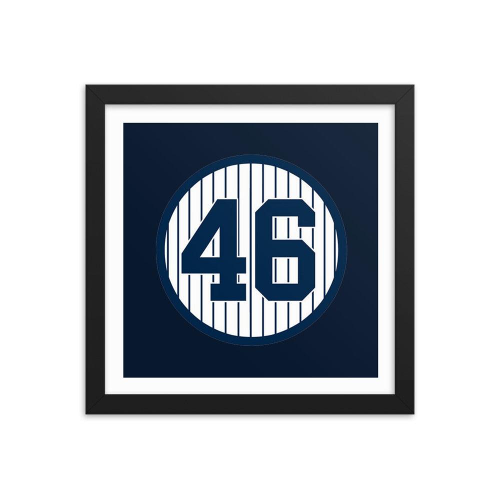 46 Retired Andy Pettitte Framed poster 12 in x 12 in