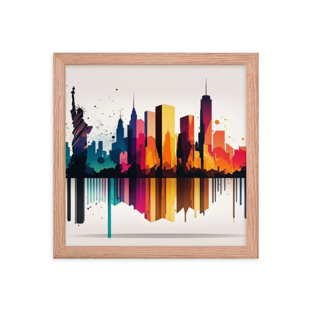 NYC Dawn Abstract Framed poster