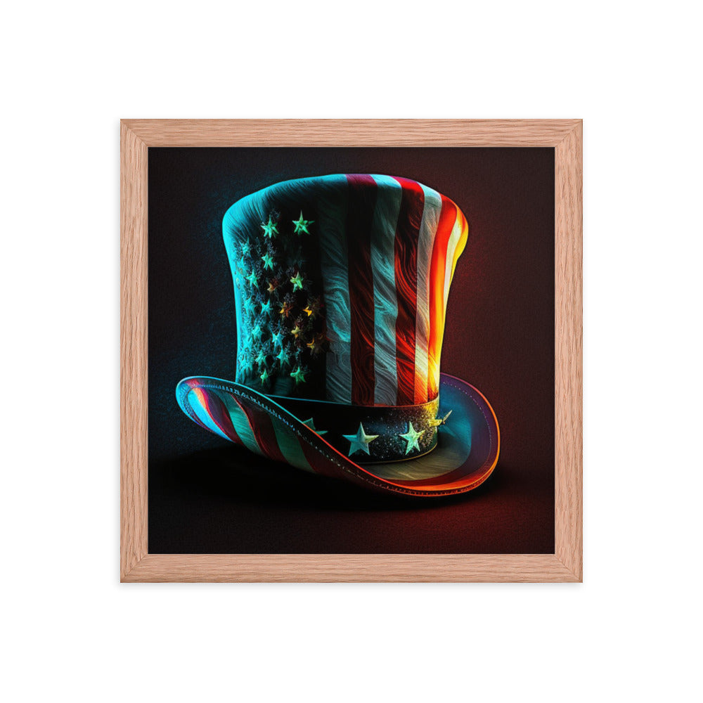 Yankee Doodle Hat Classy Man Cave Framed poster