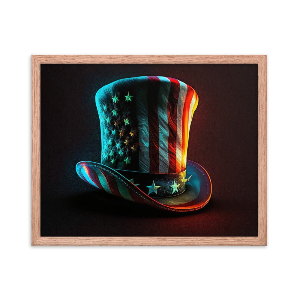 Yankee Doodle Hat Classy Man Cave Framed poster