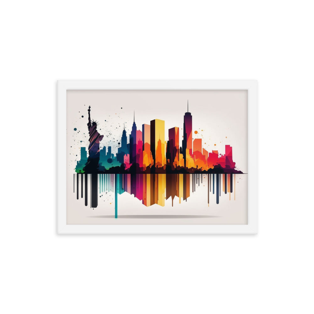 NYC Dawn Abstract Framed poster