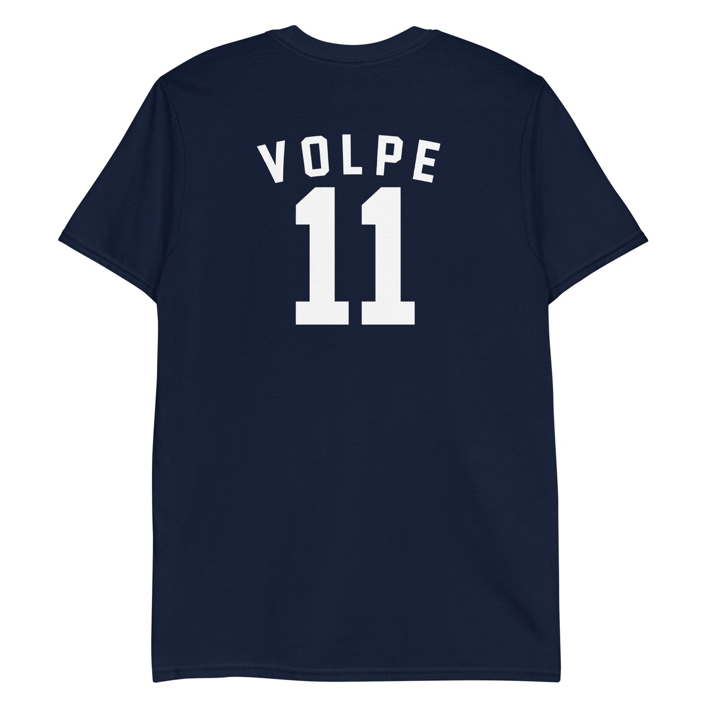 NYYRecaps Anthony Volpe Silhouette with Number 11 on Back - Short-Sleeve Unisex T-Shirt Black / S