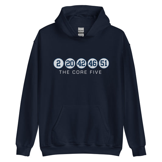 Core Five with Numbers and Text Unisex Hoodie
